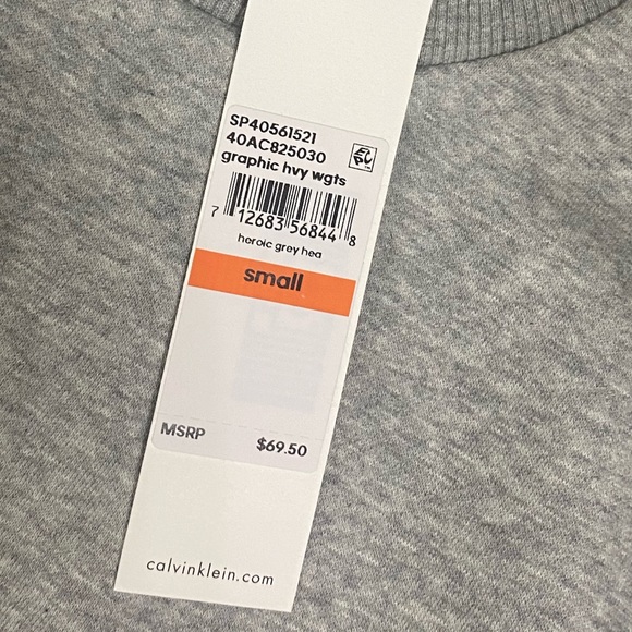 NWT Calvin Klein sweatshirt size small - Picture 2 of 4